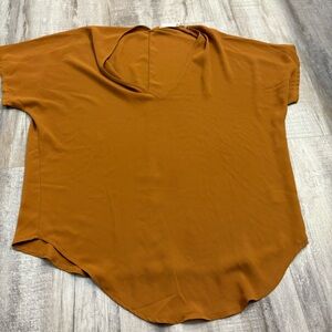 Lush Golden Brown Shortsleeve Top Small